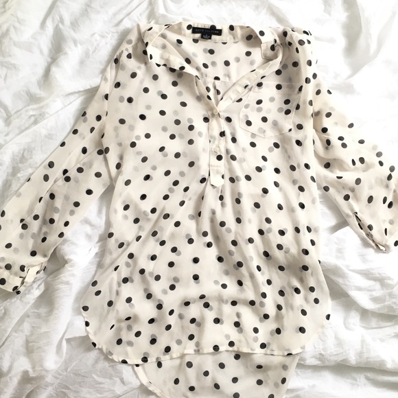 Love Culture Tops - Sheer polka dot top